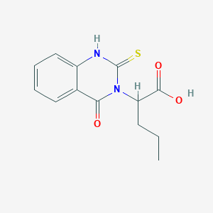 molecular formula C13H14N2O3S B2609414 2-(4-Oxo-2-sulfanylidene-1H-quinazolin-3-yl)pentanoic acid CAS No. 2379948-46-4