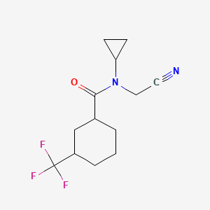 molecular formula C13H17F3N2O B2609421 N-(cyanomethyl)-N-cyclopropyl-3-(trifluoromethyl)cyclohexane-1-carboxamide CAS No. 1797360-38-3