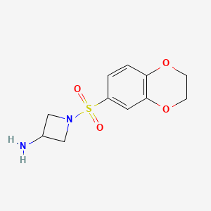 1-(2,3-Dihydro-1,4-benzodioxine-6-sulfonyl)azetidin-3-amine