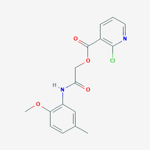 molecular formula C16H15ClN2O4 B2609436 [(2-Methoxy-5-methylphenyl)carbamoyl]methyl 2-chloropyridine-3-carboxylate CAS No. 389810-32-6