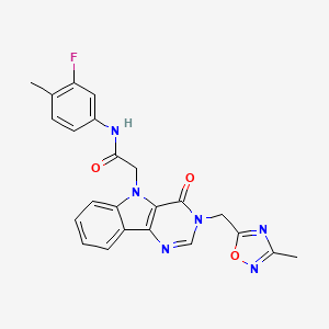 2,5-dimethyl-N-[3-(4-oxo-1,3-thiazolidin-2-yl)phenyl]benzenesulfonamide
