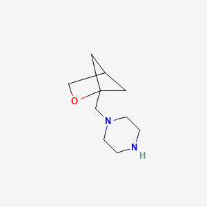molecular formula C10H18N2O B2609446 1-((2-Oxabicyclo[2.1.1]hexan-1-yl)methyl)piperazine CAS No. 2060052-48-2