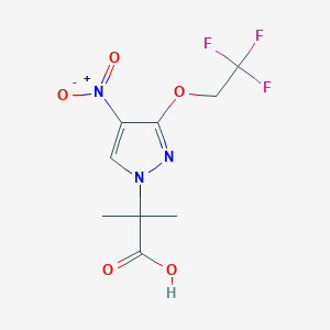 2-methyl-2-[4-nitro-3-(2,2,2-trifluoroethoxy)-1H-pyrazol-1-yl]propanoic acid