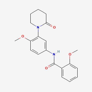2-methoxy-N-[4-methoxy-3-(2-oxopiperidin-1-yl)phenyl]benzamide