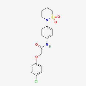 2-(4-chlorophenoxy)-N-[4-(1,1-dioxothiazinan-2-yl)phenyl]acetamide