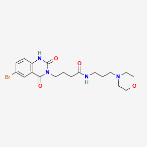 molecular formula C19H25BrN4O4 B2609462 4-(6-bromo-2,4-dioxo-1H-quinazolin-3-yl)-N-(3-morpholin-4-ylpropyl)butanamide CAS No. 686749-22-4