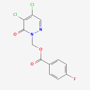 [4,5-dichloro-6-oxo-1(6H)-pyridazinyl]methyl 4-fluorobenzenecarboxylate