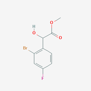 molecular formula C9H8BrFO3 B2609467 Methyl 2-(2-bromo-4-fluorophenyl)-2-hydroxyacetate CAS No. 1699470-12-6