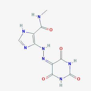 N-methyl-4-[2-(2,4,6-trioxo-1,3-diazinan-5-ylidene)hydrazinyl]-1H-imidazole-5-carboxamide