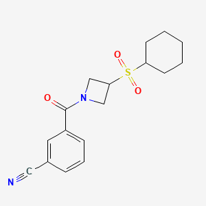 3-(3-(Cyclohexylsulfonyl)azetidine-1-carbonyl)benzonitrile