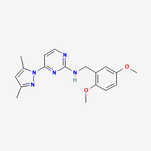 N-(2,5-dimethoxybenzyl)-4-(3,5-dimethyl-1H-pyrazol-1-yl)pyrimidin-2-amine