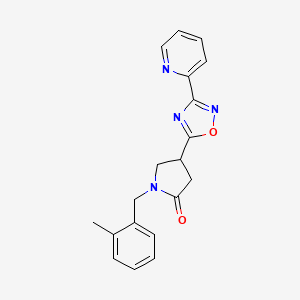 1-(2-Methylbenzyl)-4-(3-(pyridin-2-yl)-1,2,4-oxadiazol-5-yl)pyrrolidin-2-one
