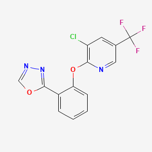 3-Chloro-2-[2-(1,3,4-oxadiazol-2-yl)phenoxy]-5-(trifluoromethyl)pyridine
