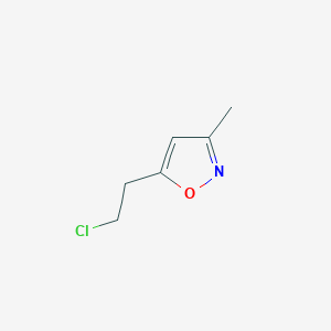 molecular formula C6H8ClNO B2609484 5-(2-Chloroethyl)-3-methylisoxazole CAS No. 1849266-56-3