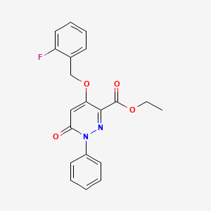 Ethyl 4-[(2-fluorophenyl)methoxy]-6-oxo-1-phenylpyridazine-3-carboxylate