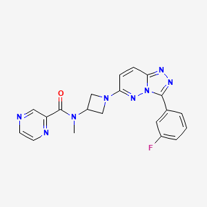 N-{1-[3-(3-fluorophenyl)-[1,2,4]triazolo[4,3-b]pyridazin-6-yl]azetidin-3-yl}-N-methylpyrazine-2-carboxamide