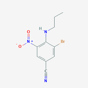 3-Bromo-5-nitro-4-(propylamino)benzonitrile
