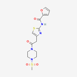 N-(4-(2-(4-(methylsulfonyl)piperazin-1-yl)-2-oxoethyl)thiazol-2-yl)furan-2-carboxamide