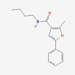 molecular formula C16H19NO2 B2609499 N-butyl-2-methyl-5-phenylfuran-3-carboxamide CAS No. 941005-74-9