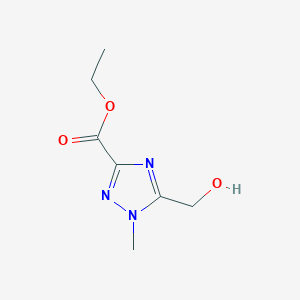 molecular formula C7H11N3O3 B2609501 Ethyl 5-(hydroxymethyl)-1-methyl-1,2,4-triazole-3-carboxylate CAS No. 1344272-09-8
