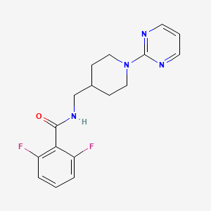 molecular formula C17H18F2N4O B2609508 2,6-difluoro-N-((1-(pyrimidin-2-yl)piperidin-4-yl)methyl)benzamide CAS No. 1235357-47-7