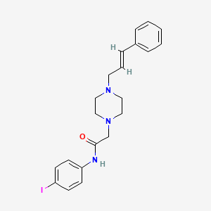 N-(4-iodophenyl)-2-{4-[(2E)-3-phenylprop-2-en-1-yl]piperazin-1-yl}acetamide