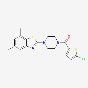 (5-Chlorothiophen-2-yl)(4-(5,7-dimethylbenzo[d]thiazol-2-yl)piperazin-1-yl)methanone