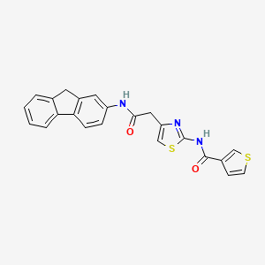 N-(4-(2-((9H-fluoren-2-yl)amino)-2-oxoethyl)thiazol-2-yl)thiophene-3-carboxamide