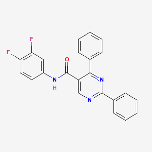 molecular formula C23H15F2N3O B2609518 N-(3,4-difluorophenyl)-2,4-diphenyl-5-pyrimidinecarboxamide CAS No. 321433-26-5