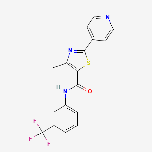 4-methyl-2-(pyridin-4-yl)-N-(3-(trifluoromethyl)phenyl)thiazole-5-carboxamide