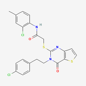 N-(2-chloro-4-methylphenyl)-2-({3-[2-(4-chlorophenyl)ethyl]-4-oxo-3H,4H-thieno[3,2-d]pyrimidin-2-yl}sulfanyl)acetamide