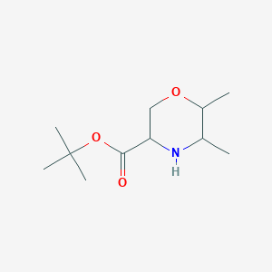 molecular formula C11H21NO3 B2609530 Tert-butyl 5,6-dimethylmorpholine-3-carboxylate CAS No. 2248260-19-5