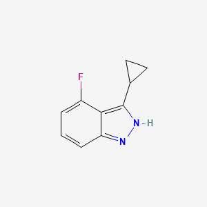 molecular formula C10H9FN2 B2609538 3-Cyclopropyl-4-fluoro-1H-indazole CAS No. 2197062-61-4