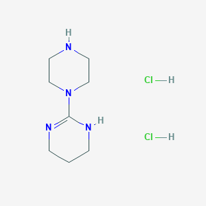 molecular formula C8H18Cl2N4 B2609550 2-(Piperazin-1-yl)-1,4,5,6-tetrahydropyrimidine dihydrochloride CAS No. 1260813-70-4
