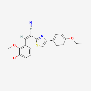 (Z)-3-(2,3-dimethoxyphenyl)-2-(4-(4-ethoxyphenyl)thiazol-2-yl)acrylonitrile