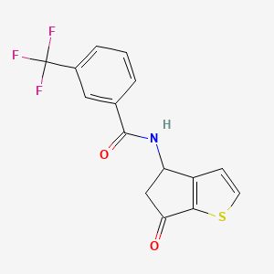 N-(6-oxo-5,6-dihydro-4H-cyclopenta[b]thiophen-4-yl)-3-(trifluoromethyl)benzenecarboxamide