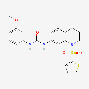 1-(3-Methoxyphenyl)-3-(1-(thiophen-2-ylsulfonyl)-1,2,3,4-tetrahydroquinolin-7-yl)urea
