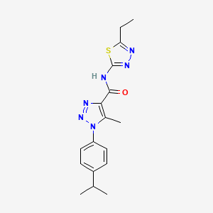 N-(5-ethyl-1,3,4-thiadiazol-2-yl)-5-methyl-1-(4-propan-2-ylphenyl)triazole-4-carboxamide