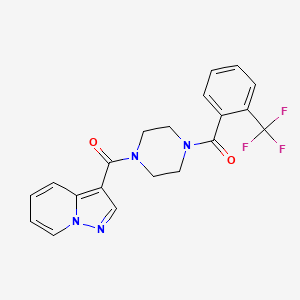 Pyrazolo[1,5-a]pyridin-3-yl(4-(2-(trifluoromethyl)benzoyl)piperazin-1-yl)methanone