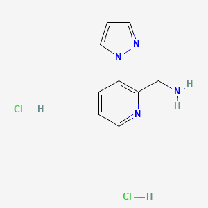(3-Pyrazol-1-ylpyridin-2-yl)methanamine;dihydrochloride