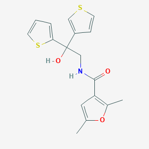 N-(2-hydroxy-2-(thiophen-2-yl)-2-(thiophen-3-yl)ethyl)-2,5-dimethylfuran-3-carboxamide