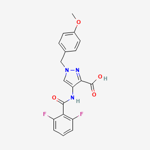 4-(2,6-difluoro-benzoylamino)-1-(4-methoxy-benzyl)-1H-pyrazole-3-carboxylic acid