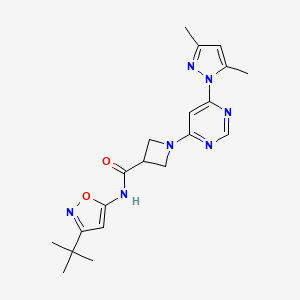 N-(3-(tert-butyl)isoxazol-5-yl)-1-(6-(3,5-dimethyl-1H-pyrazol-1-yl)pyrimidin-4-yl)azetidine-3-carboxamide