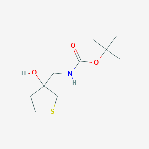 molecular formula C10H19NO3S B2609593 tert-butyl N-[(3-hydroxythiolan-3-yl)methyl]carbamate CAS No. 1784450-56-1