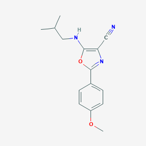 2-(4-Methoxyphenyl)-5-[(2-methylpropyl)amino]-1,3-oxazole-4-carbonitrile