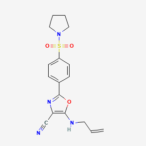 5-(Allylamino)-2-(4-(pyrrolidin-1-ylsulfonyl)phenyl)oxazole-4-carbonitrile