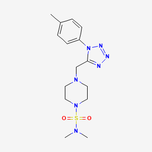 N,N-dimethyl-4-((1-(p-tolyl)-1H-tetrazol-5-yl)methyl)piperazine-1-sulfonamide