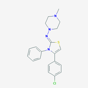 (Z)-4-(4-chlorophenyl)-N-(4-methylpiperazin-1-yl)-3-phenyl-1,3-thiazol-2-imine