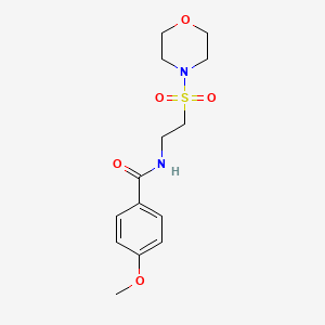 molecular formula C14H20N2O5S B2609635 4-甲氧基-N-(2-(吗啉磺酰基)乙基)苯甲酰胺 CAS No. 899739-38-9