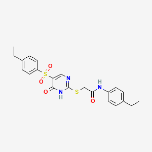 N-(4-ethylphenyl)-2-({5-[(4-ethylphenyl)sulfonyl]-6-oxo-1,6-dihydropyrimidin-2-yl}sulfanyl)acetamide